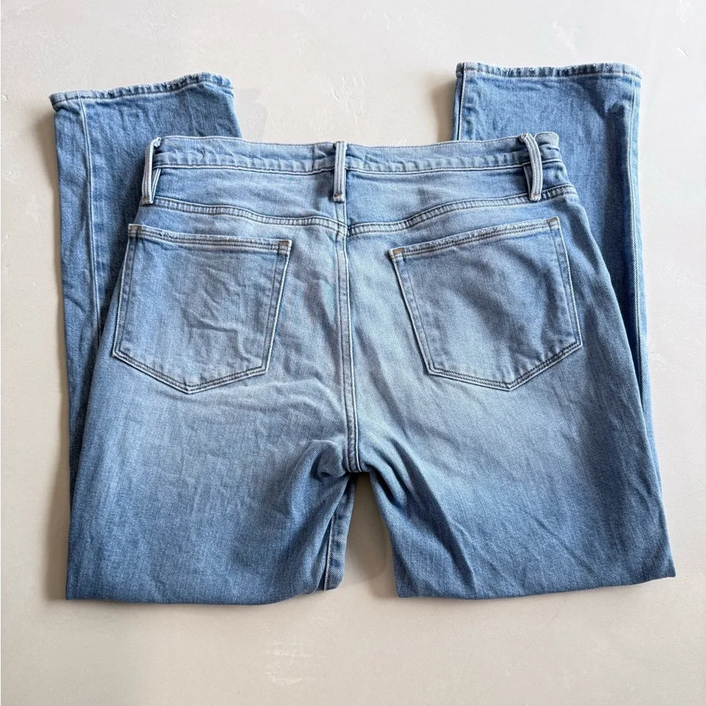 Frame Mirada Rips Light Wash Nouveau Straight Leg Jeans 29